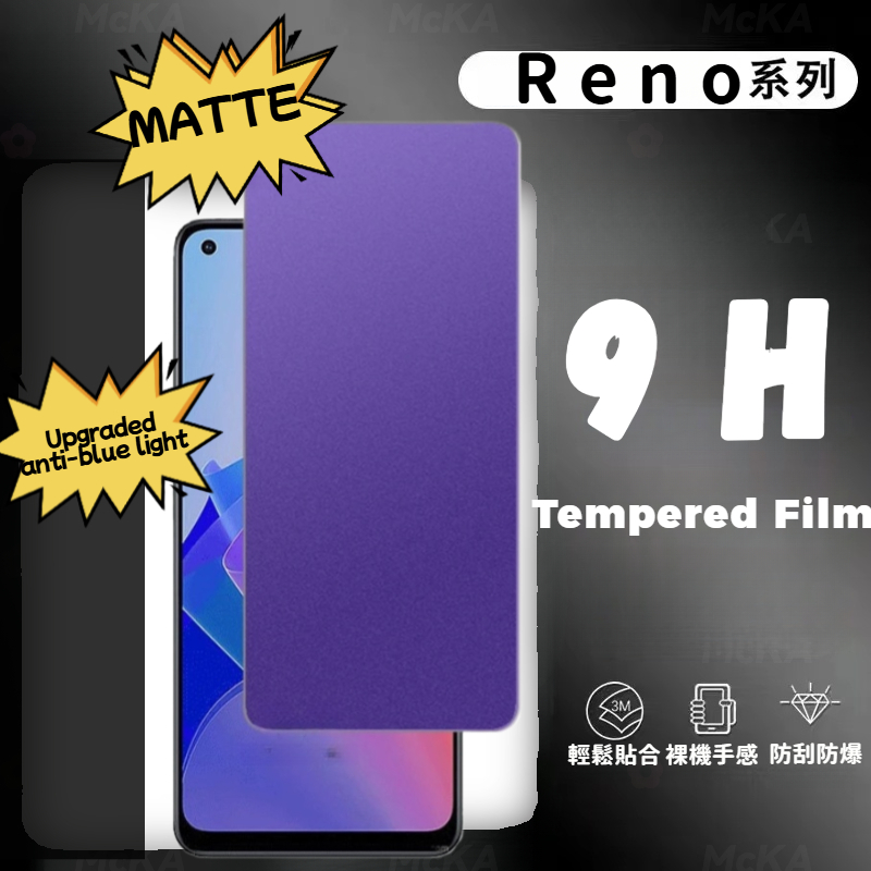 9H Frosted Anti-Blue Lightฟิล์มสําหรับReno 13 13F 12F 11F 8 Pro 5G 8Z 8 7Z Reno 2Z 2F R15 FindX8 A5 