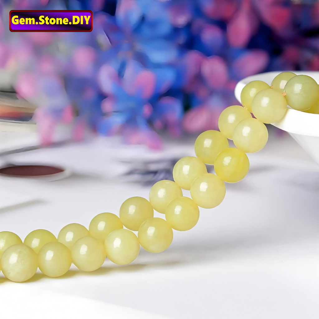 Lemon Jade Natural Stone，Loose Bead เลม่อนหยกหินธรรมชาติ,หลวมลูกปัด ตัวเว้นวรรค สําหรับสร้อยข้อมือ/สร้อยคอ/แหวน/ต่างหู,ขายส่งทําด้วยมือทําเองเครื่องประดับอุปกรณ์เสริม,สร้อยข้อมือหินคริสตัลหิน,อัญมณีส