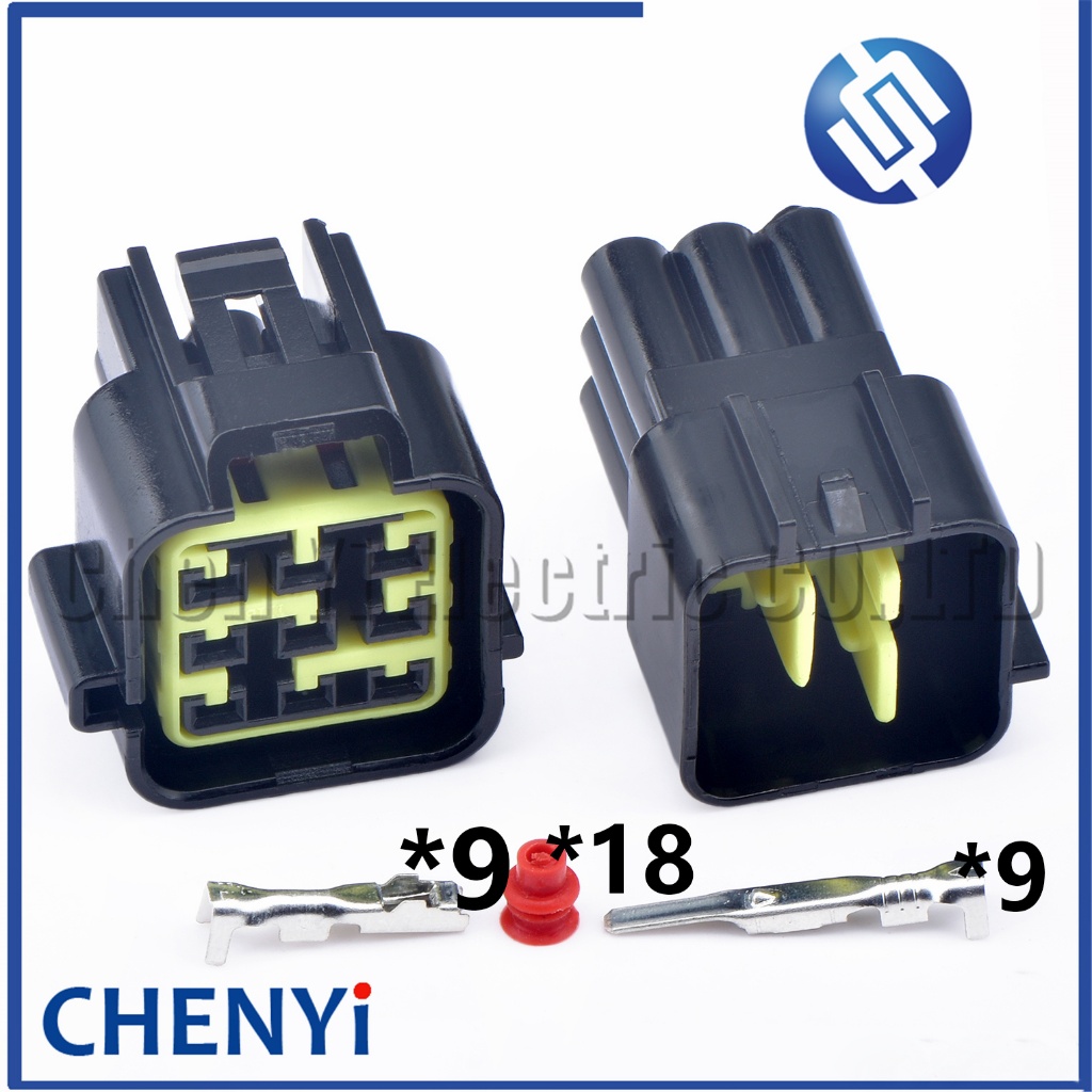 9 pin สีดํายานยนต์กันน้ํา connector รถจักรยานยนต์ COP คอยล์จุดระเบิดลวด Harness Plug FW-C-9F-B FW-C-9M-B พร้อม pin