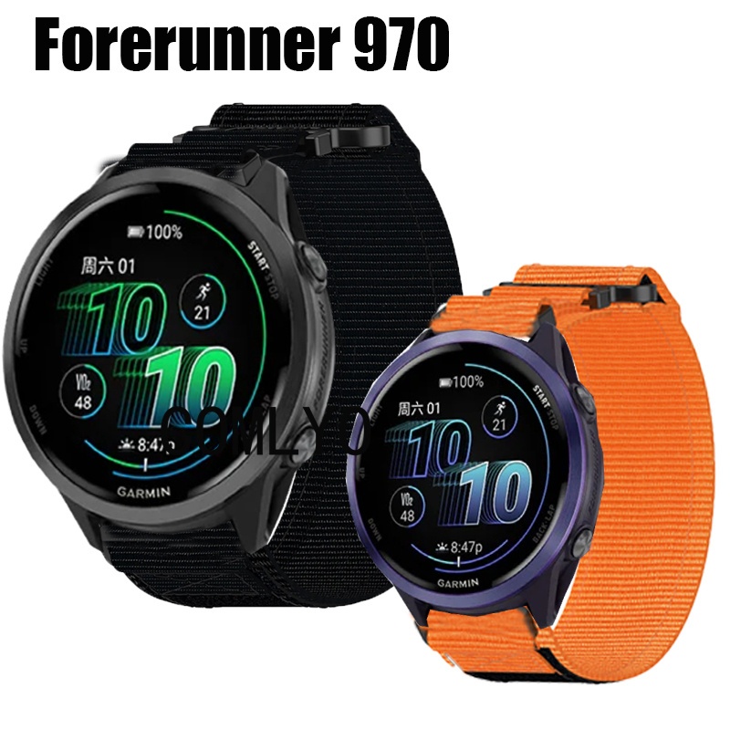 Fit For Garmin Garmin 970 สายรัดสมาร์ทนาฬิกาไนล่อนผ้าใบวงผู้หญิงผู้ชายสายรัดข้อมือกีฬานุ่ม
