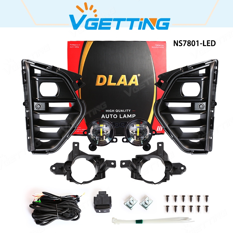 DLAA สําหรับ Nissan Caravan Micro Bus/Urvan NV350 2023 รถกันชนด้านหน้าชุดหมอก LED สีขาวไฟวิ่งกลางวัน