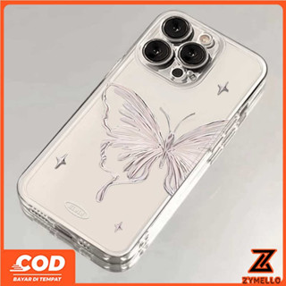 เคสสําหรับ Samsung A55 A56 A06 แฟชั่นโลหะเรียบง่ายผีเสื้อกัน…