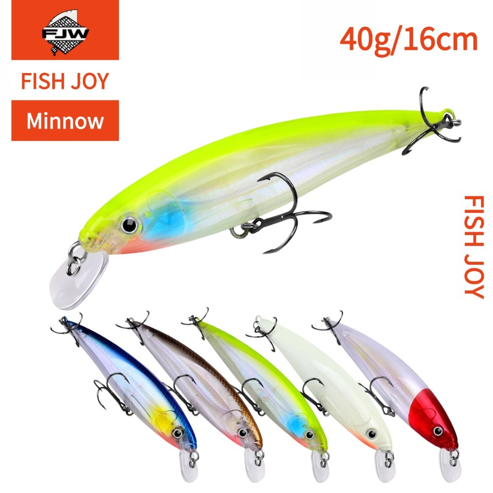 F6 ตกปลา ปลาปลอม เหยื่อเรืองแสง 3D ตาปลา สีสันสดใส ลายพราง ลายสาดสี ปลายแหลม สะพานเหยื่อ