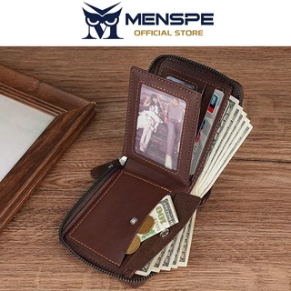 MENSPE Mens Soft PU Short Wallet Multi-Functional Wallet Retro Large Capacity Purse Business Wallets