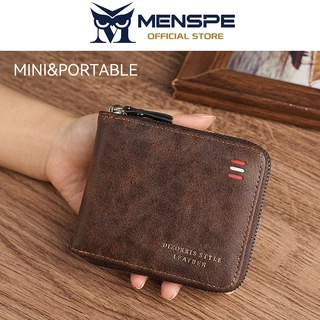 MENSPE Mens Soft PU Short Wallet Multi-Functional Wallet Retro Large Capacity Purse Business Wallets