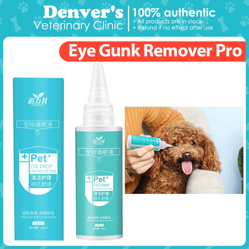 DORRIKEY Tear Stain Remover & Eye Refresh Solution for Dogs & Cats 60ml Gentle Cleanser Drops Daily Eye Hygiene for Bright
