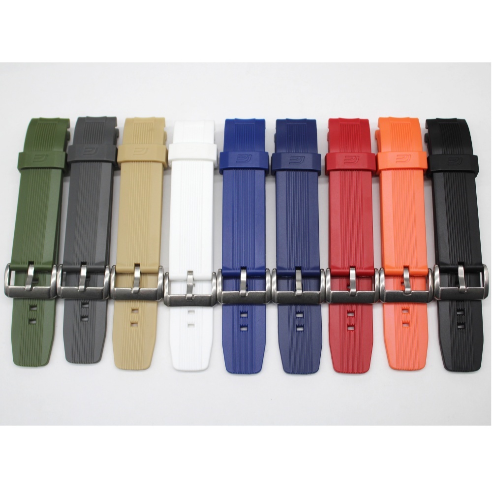 สายนาฬิกาสําหรับ EQS-500 / EQW-M600 / EQA-200 / ECA-300 Soft resin Watchband Pin Buckle สายรัดข้อมือ
