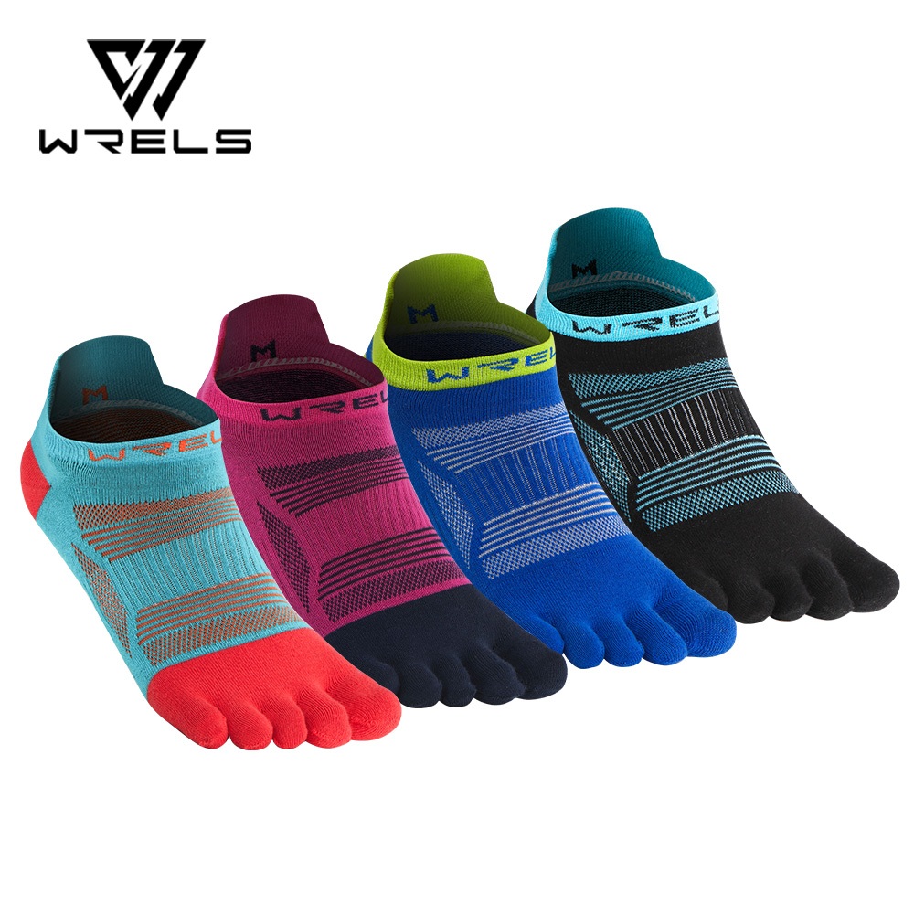 คุณค่า ถุงเท้ากีฬาถุงเท้าห้านิ้วผ้าฝ้ายแท้สีสันสดใสถุงเท้าต่ําด้านบนวิ่งออกกําลังกายเหงื่อดูดซับลื่นกลิ่น