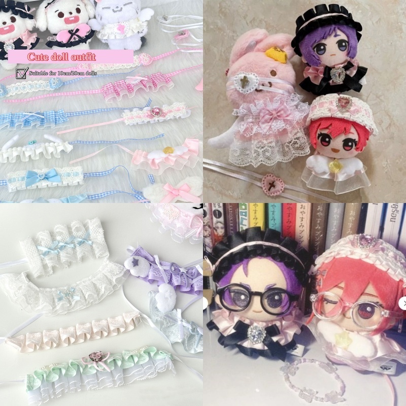 เครื่องประดับตุ๊กตา การ์ตูนผ้าฝ้ายชุดแต่งตัวน่ารัก