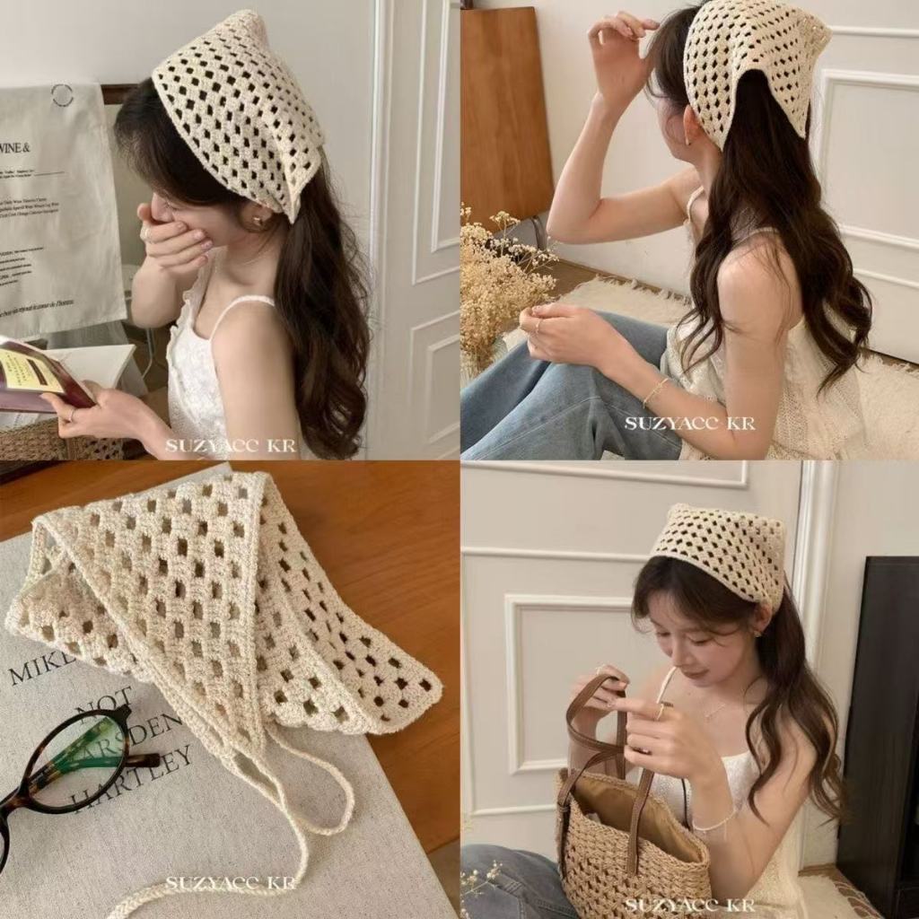 ใหม่ ฤดูร้อน ดอกไม้ ลูกไม้ สามเหลี่ยม ถักผ้าพันคอ เข็มขัดเอว กับ กระโปรง สายรัด สไตล์ อภิบาล