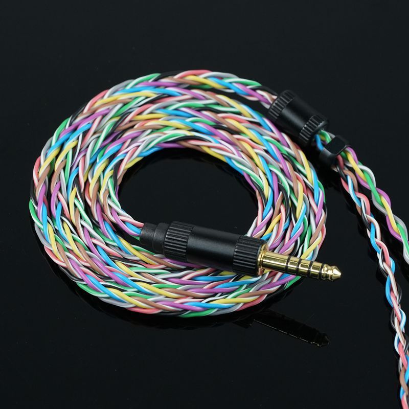 FENGRU 8 Core คริสตัลเดี่ยวชุบเงิน Rainbow สายหูฟัง MMCX/0.78 มม./QDC/TFZ สําหรับ KZ