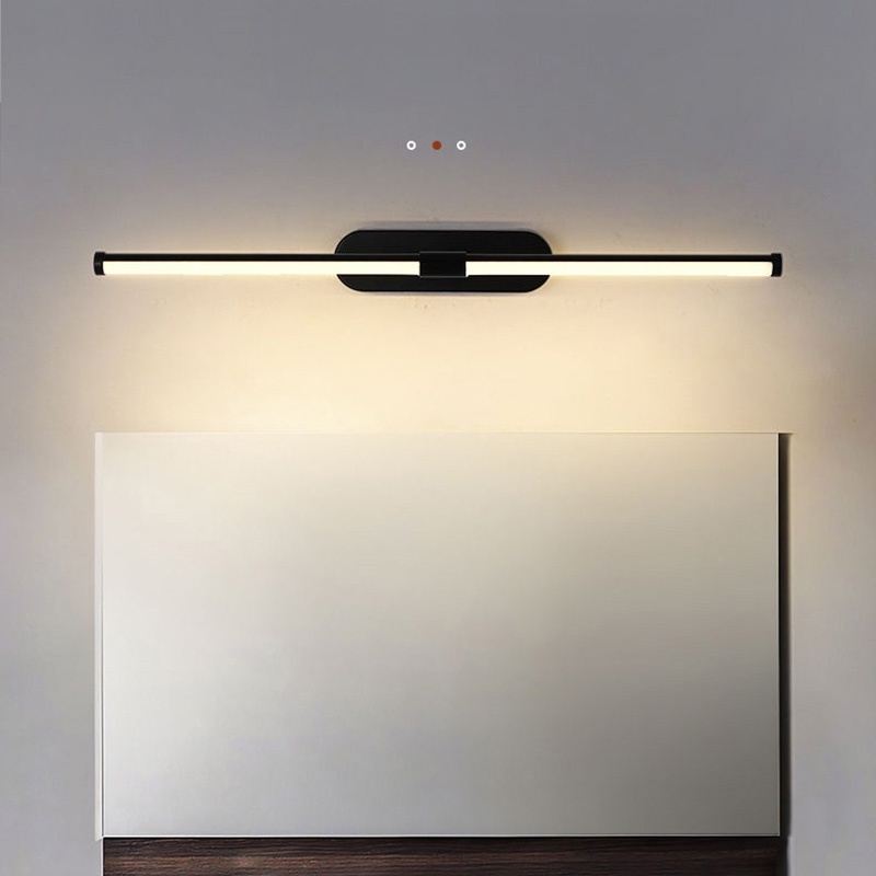 โคมไฟติดผนังกระจก LED โคมไฟติดผนังห้องน้ํา 40 ซม. 50 ซม. AC85 - 265V ในร่มตกแต่งบ้านห้องนอนผนังเชิงเทียนติดตั้ง