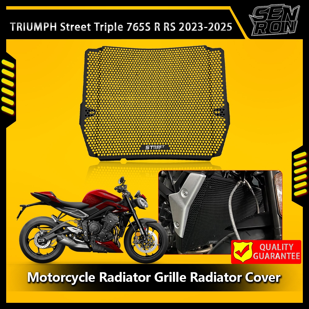 รถจักรยานยนต์หม้อน้ํา Grille Guard Protector Grill ป้องกันสําหรับ TRIUMPH Street Triple 765S 765R 76