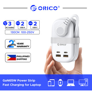 ORICO GaN65W Extension Wire Power Strip Fast Charge USB Type C 220V Portable Extension Cord(AP3-65W)