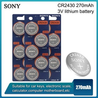 Original Sony CR2430 DL2430 CR 2430 3V แบตเตอรี่ลิเธียมสําหรับนาฬิกาสมาร์ทหูฟังของเล่น Scale นาฬิกาเ