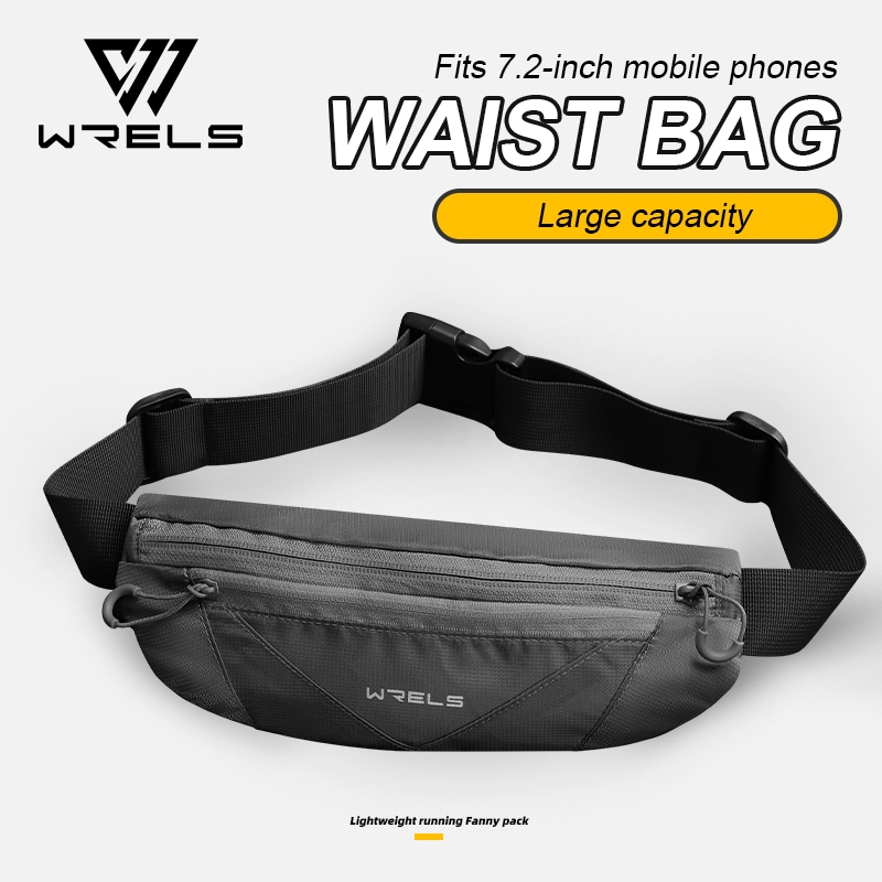 WRELS กระเป๋าคาดเอวกีฬาวิ่งโทรศัพท์กันน้ํา Unisex #YB1003