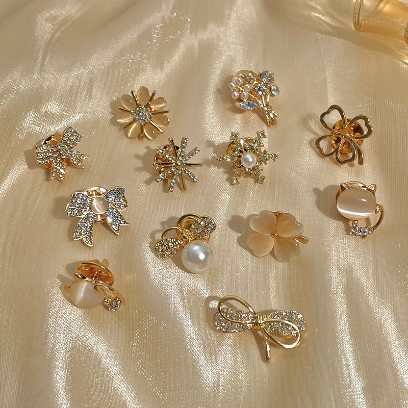 Snowflake Safty Button Pins หมุดเสื้อสําหรับงานฝีมือผู้หญิงเสื้อความปลอดภัยปุ่มเข็มกลัด