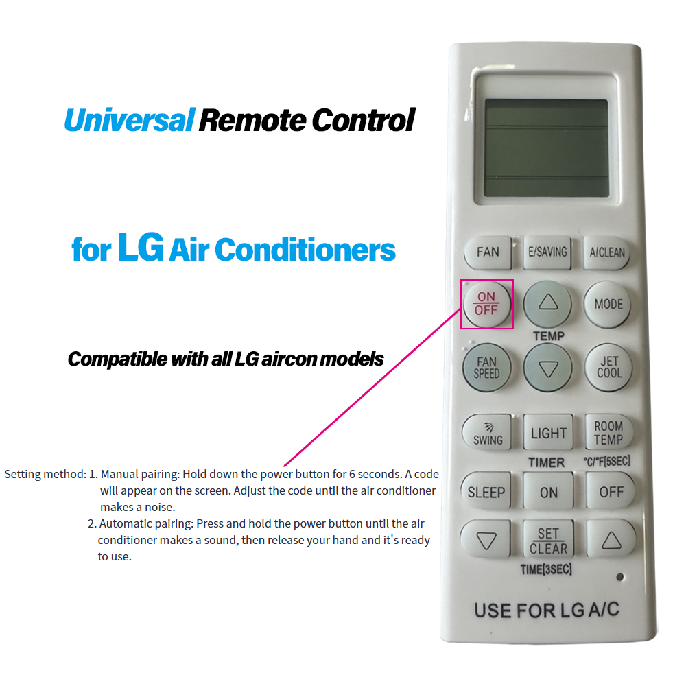 ALANK รีโมทแอร์ LG รุ่นใหม่ อเนกประสงค์ ใช้งานได้กับทุกรุ่น (เครื่องปรับอากาศแยกที่ใช้งานได้)ชุดง่าย