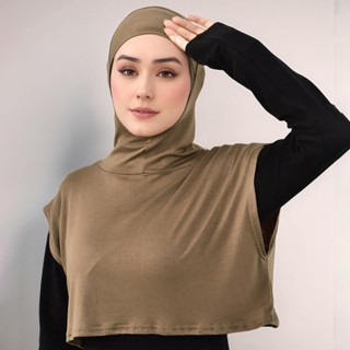 LOVOSME สีทึบ Modal ผ้าฝ้ายกีฬา Hijab Hooded ภายในปกปลอมกีฬา…