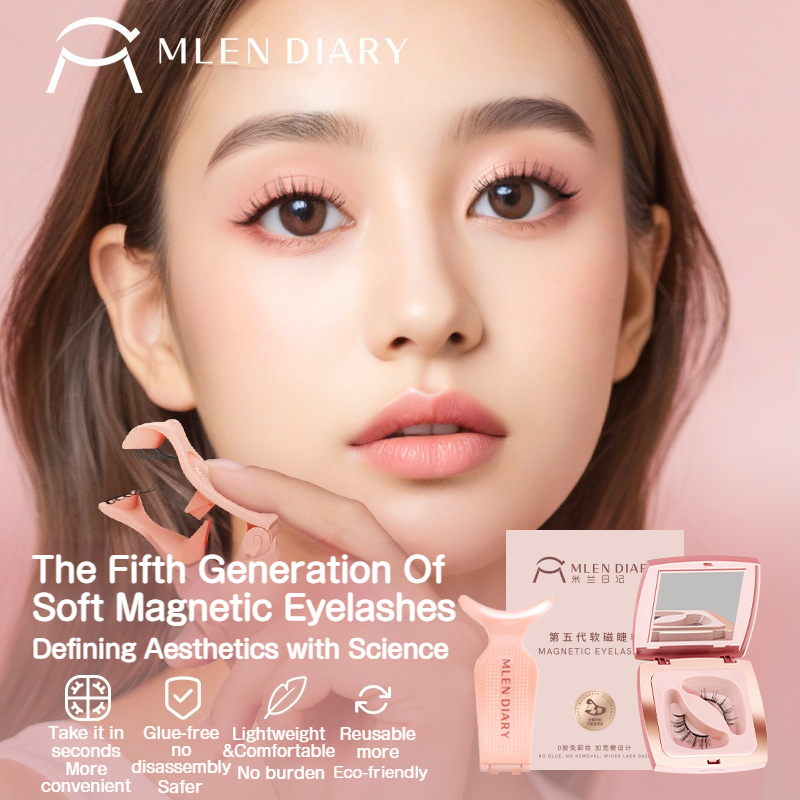 MLEN DIARY Fifth Generation Soft Magnetic Eyelashes ขนตาปลอม