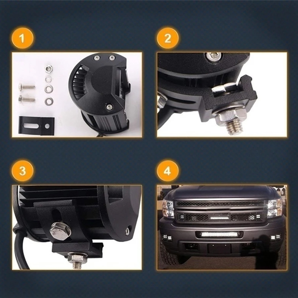 เเพค 2 ชิ้น LED SPOT BEAM US 60W ไฟสปอร์ตไลท์รถยนต์ ไฟหน้ารถ ไฟท้าย 12V เเสงขาว - รูปที่ 6