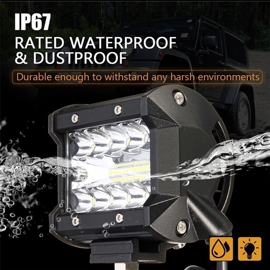 เเพค 2 ชิ้น LED SPOT BEAM US 60W ไฟสปอร์ตไลท์รถยนต์ ไฟหน้ารถ ไฟท้าย 12V เเสงขาว - รูปที่ 3