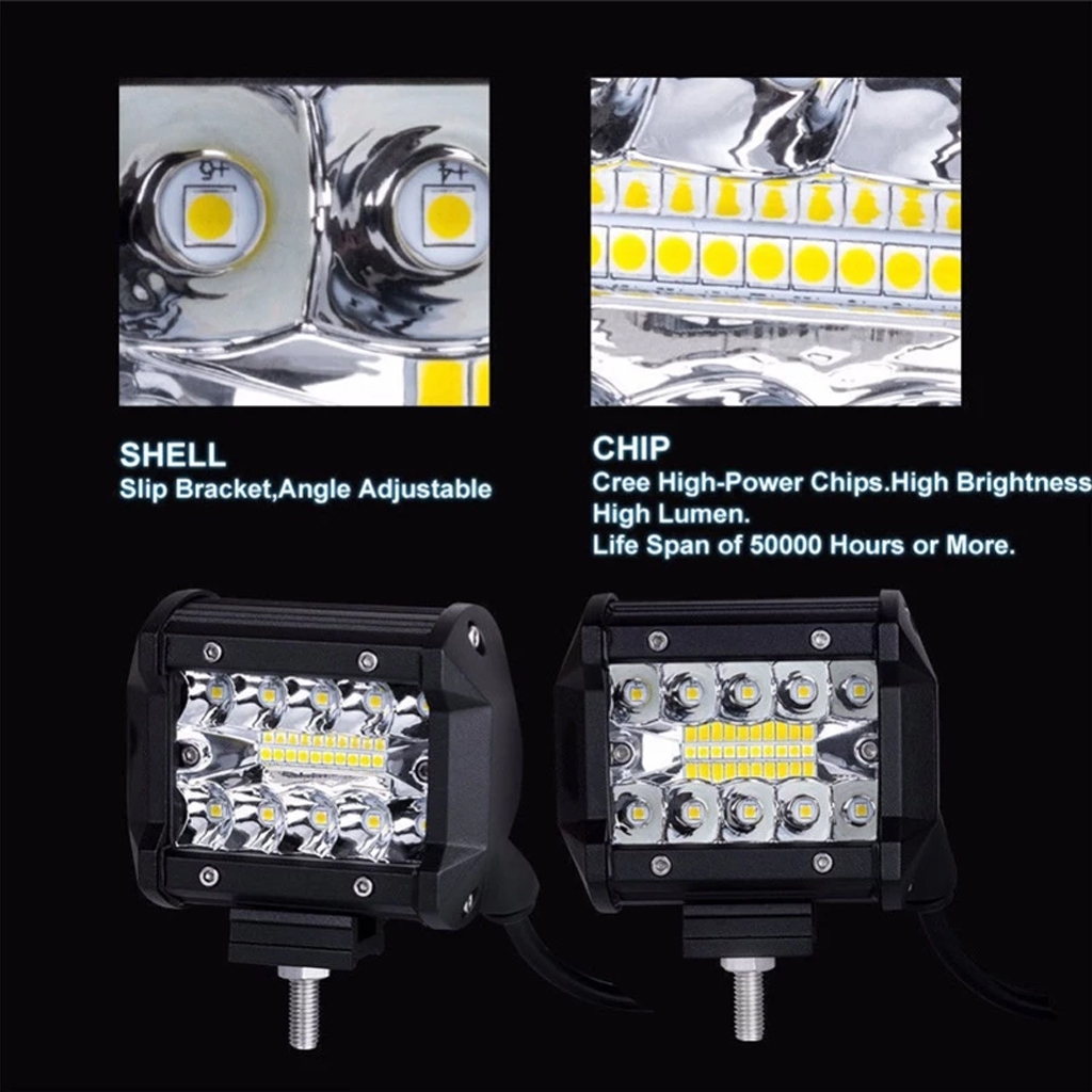 เเพค 2 ชิ้น LED SPOT BEAM US 60W ไฟสปอร์ตไลท์รถยนต์ ไฟหน้ารถ ไฟท้าย 12V เเสงขาว - รูปที่ 4