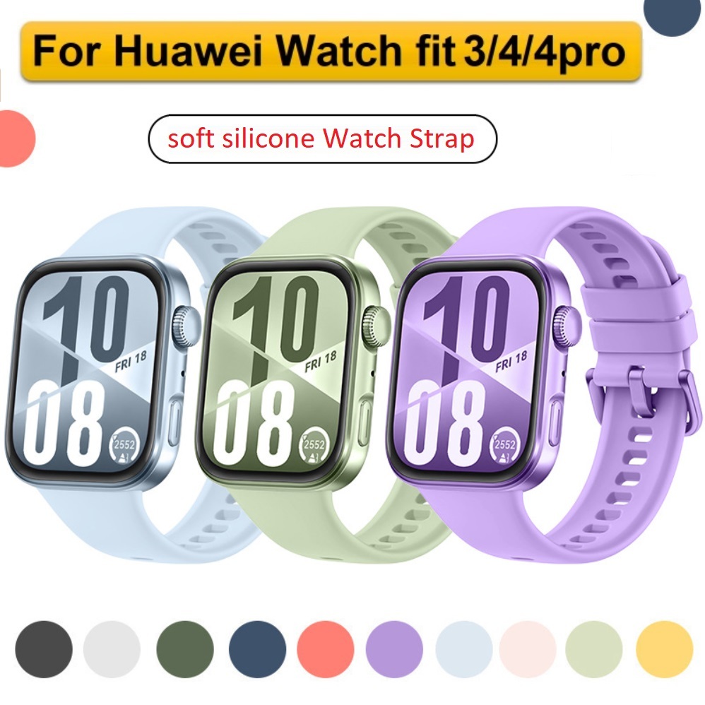 Silicone Strap Compatible for Huawei watch fit 4 สาย Sports สาย Huawei watch Fit 4 Pro Strap Soft Si