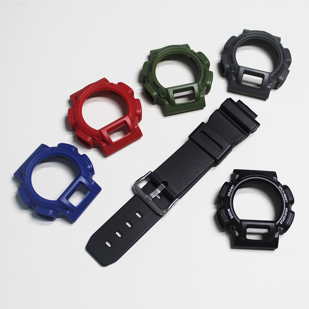 สายรัดและฝาปิดสําหรับ DW-9052 / 9050 / 9051 / 004ค / 9000 สายนาฬิกากันน้ําสายรัดและเคส Bezel