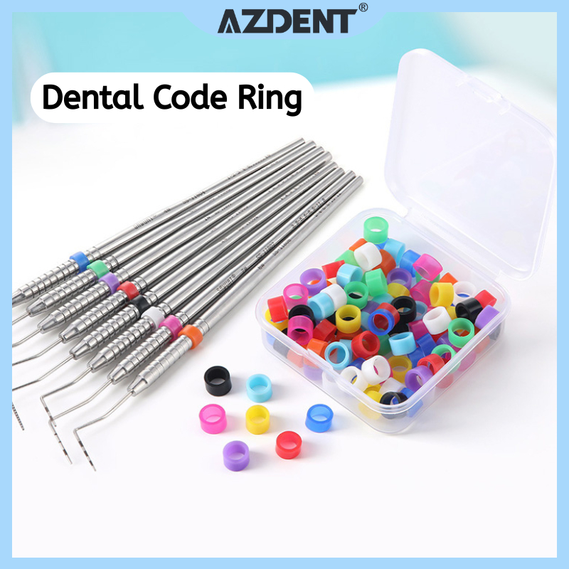 100 ชิ้นหลายสีรหัสแหวนทันตกรรม AZDENT