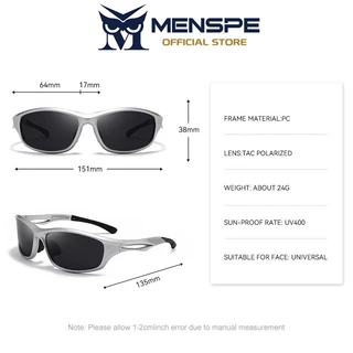 MENSPE Men TAC แว่นตาโพลาไรซ์แว่นตากีฬากลางแจ้ง UV400 น้ําหนักเบา Clean Vision แว่นตากันแดดขี่แว่นตาวิ่ง