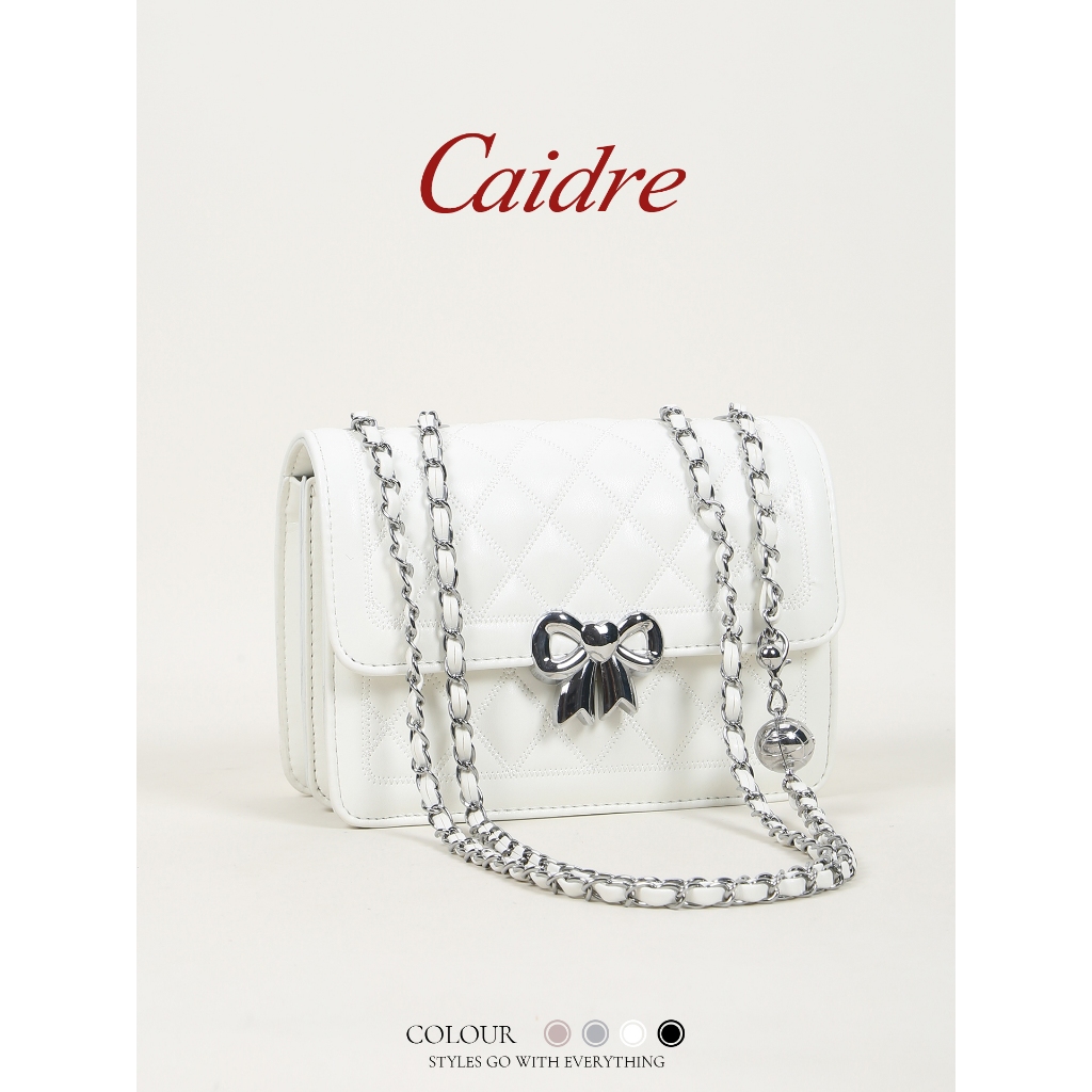 Caidre ประณีตแฟชั่นเพชรโซ่กระเป๋าผู้หญิงไหล่ Crossbody กระเป๋าสี่เหลี่ยมเล็ก