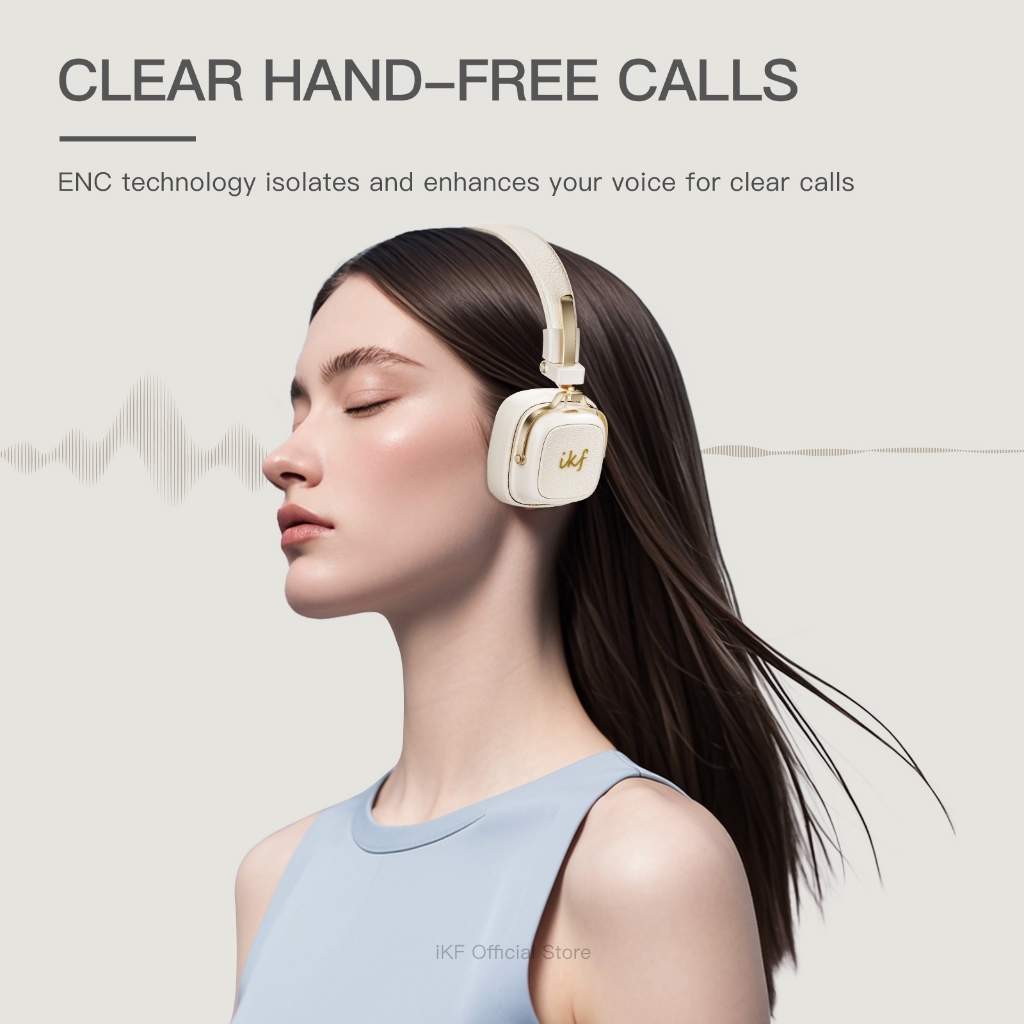 IKF E2 หูฟังอินเอียร์บลูทูธไร้สายคลาสสิกย้อนยุค พับได้ เล่น 90H ไดรเวอร์ 40 มม. เบสลึก 360° เสียงเชิงพื้นที่ ไมค์ในตัว - รูปที่ 6