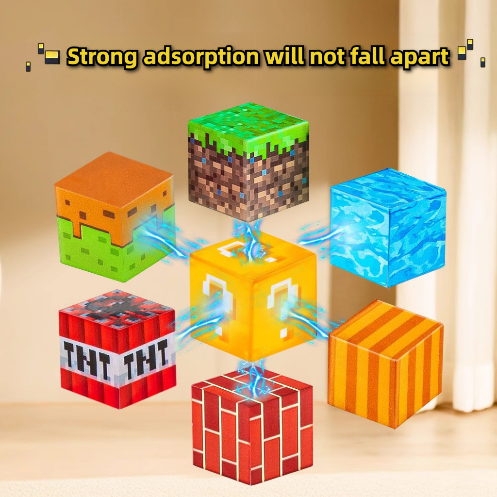 สุ่ม 50/100/200PCS Minecraft Magnetic Cube Building Block เด็กการศึกษาบล็อกแม่เหล็ก Assembly - รูปที่ 2