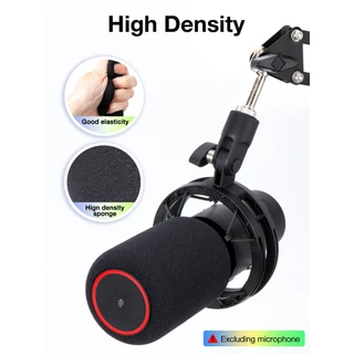 QuadCast 2 Mic Pop Filter, Mic Windscreen เข้ากันได้กับไมโครโฟน HyperX QuadCast 2/2 S - Noise Foam ลดเสียงรบกวน, คุณภาพเสียงที่ได้รับการปรับปรุงแล้ว