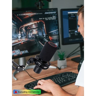 QuadCast 2 Mic Pop Filter, Mic Windscreen เข้ากันได้กับไมโครโฟน HyperX QuadCast 2/2 S - Noise Foam ลดเสียงรบกวน, คุณภาพเสียงที่ได้รับการปรับปรุงแล้ว