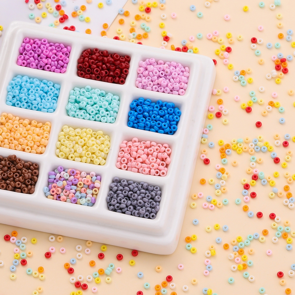 St. kunkka 800 ชิ้น2.5mm ลูกปัดแก้วน่ารัก ที่มีสีสันลูกปัดทราย สําหรับ DIY สร้อยคอลูกปัดสร้อยข้อมือ