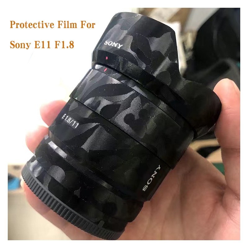 สําหรับ Sony E 11 มม.F1.8 Decal ผิวไวนิลห่อฟิล์มกล้องเลนส์ป้องกันสติกเกอร์ Protector Coat E11 มม.E11