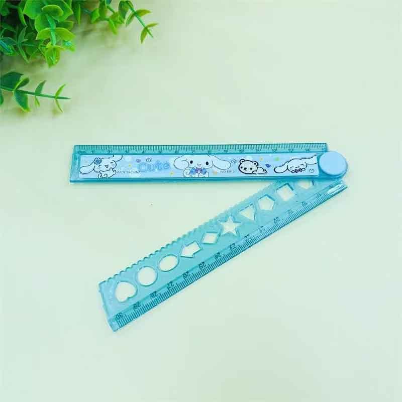 ทํางานพับไม้บรรทัด30เซนติเมตรโปร่งใสไม้บรรทัดนักเรียนเครื่องเขียน - รูปที่ 6