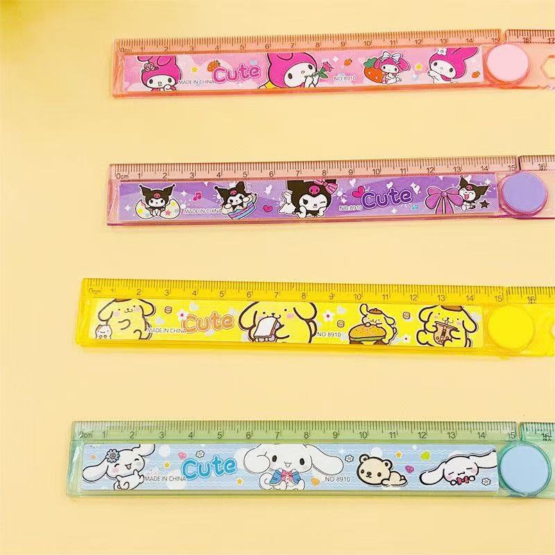 ทํางานพับไม้บรรทัด30เซนติเมตรโปร่งใสไม้บรรทัดนักเรียนเครื่องเขียน - รูปที่ 3