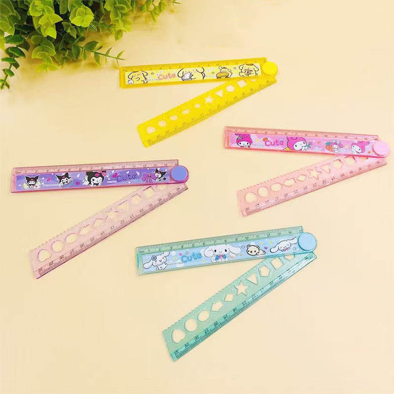 ทํางานพับไม้บรรทัด30เซนติเมตรโปร่งใสไม้บรรทัดนักเรียนเครื่องเขียน