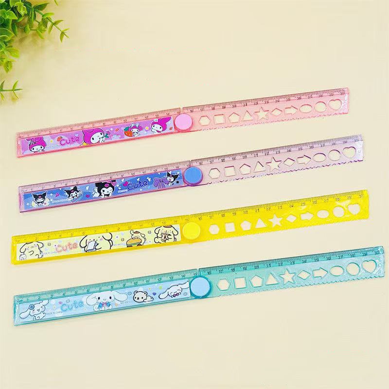 ทํางานพับไม้บรรทัด30เซนติเมตรโปร่งใสไม้บรรทัดนักเรียนเครื่องเขียน - รูปที่ 2