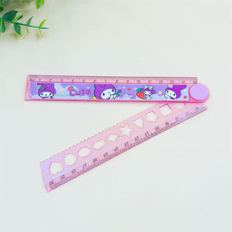 ทํางานพับไม้บรรทัด30เซนติเมตรโปร่งใสไม้บรรทัดนักเรียนเครื่องเขียน - รูปที่ 4