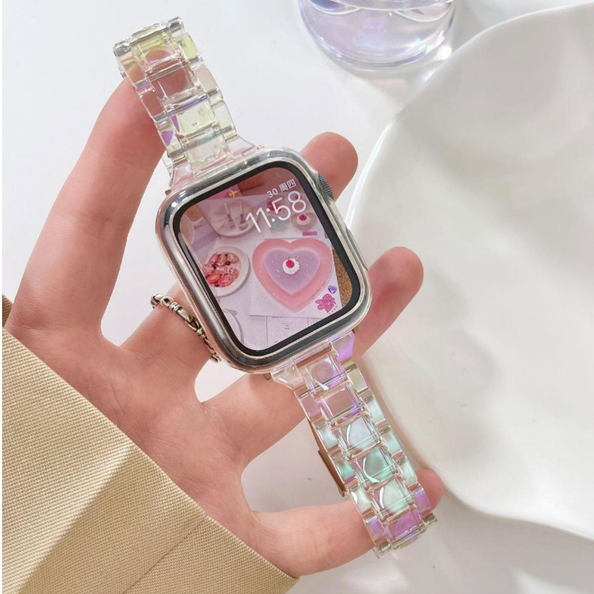 Bling Reflecting Coloful Strap For Huawei Watch Fit 4 สาย Frame For สาย Huawei Watch Fit 4 pro Case 