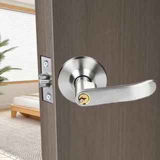 ✨ ล็อคประตูอลูมิเนียมอัลลอยด์ [ดำ/เงิน] • สำหรับประตูหนา 25-…