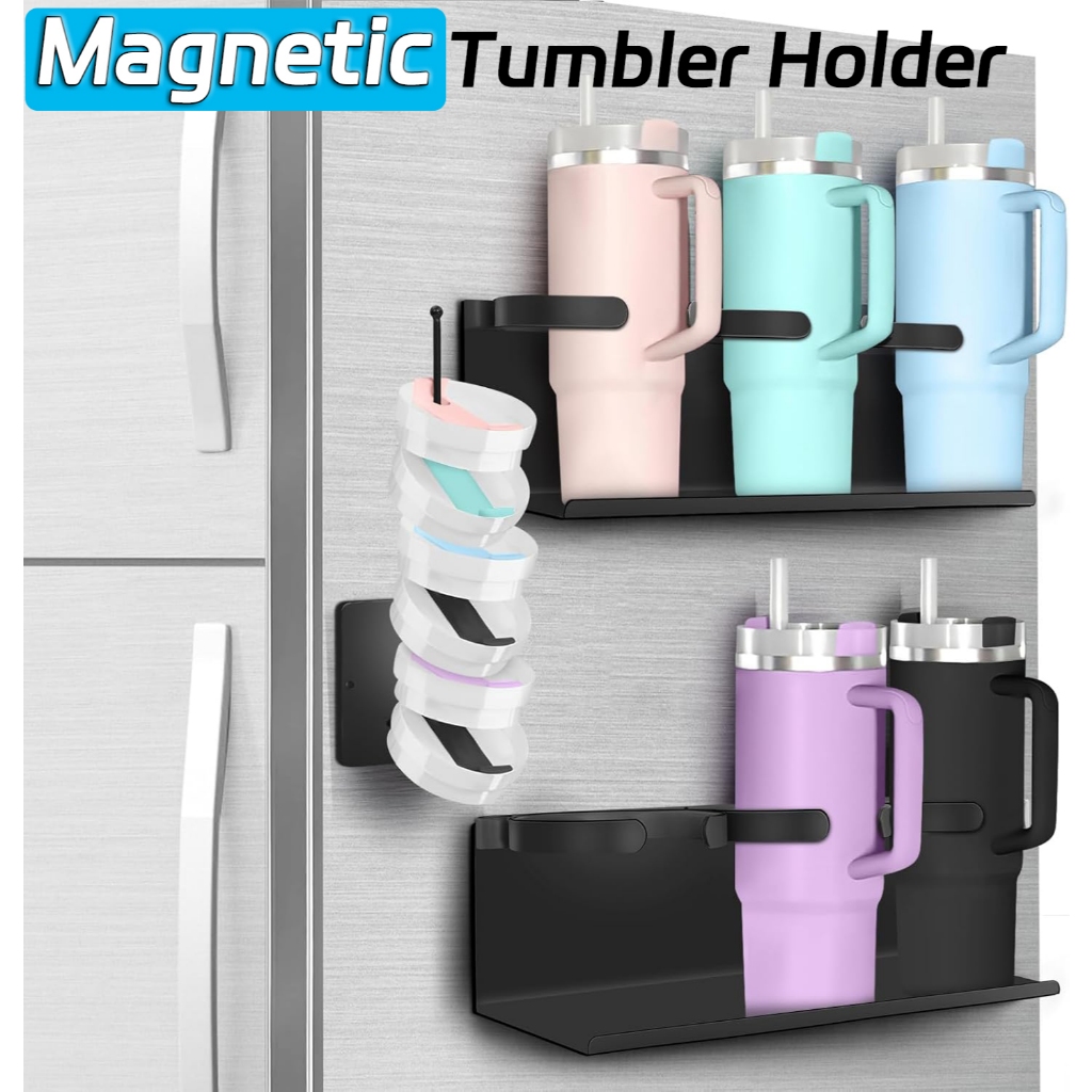 ที่วางแก้วแม่เหล็กสําหรับตู้เย็น – ที่เก็บขวดน้ําสําหรับงานหนักสําหรับแก้วน้ําทุกขนาด