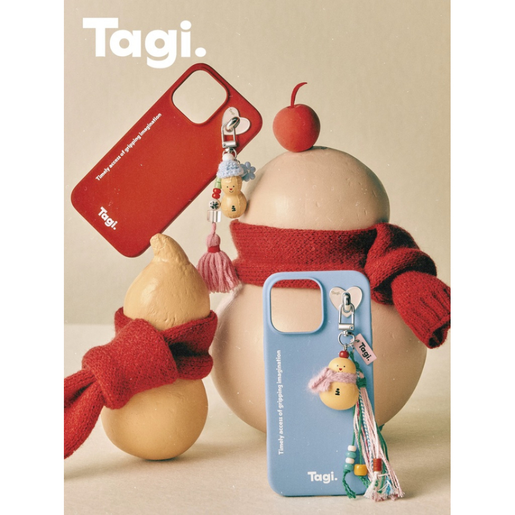 Tagi. เคสโทรศัพท์แม่เหล็กซิลิโคนเหลว Hulu&Peanut เคสไอโฟน 14 15 16 Pro Max Red Case