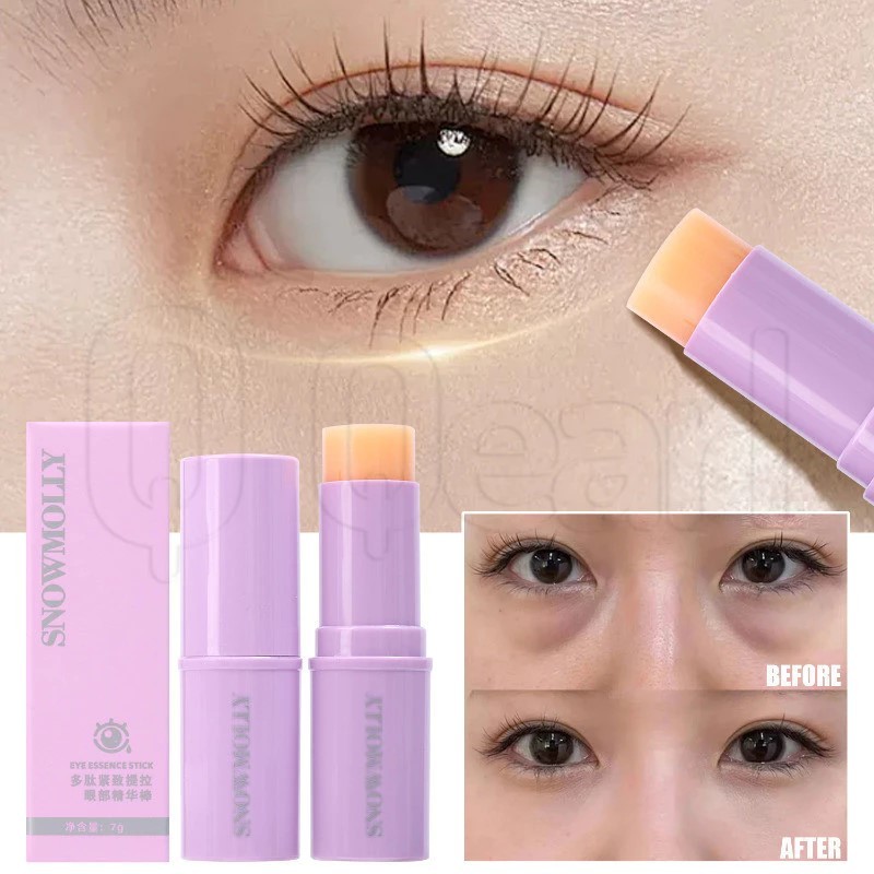 แท่งสีม่วงขนาดเล็ก Eye Essence Stick ครีมบํารุงรอบดวงตาให้ความชุ่มชื้นต่อต้านริ้วรอยลบความหมองคล้ํายกกระชับผิว Moisturizing Essence Stick