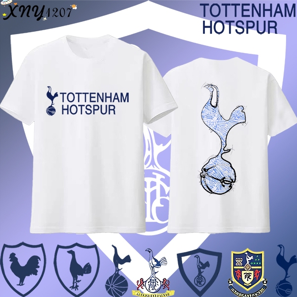 NEW เสื้อยืด Tottenham Hotspur (SPURS)  T-shirt ไม่จำกัดเพศ  ผ้าฝ้ายเนื้อนุ่ม มิติ แฟชั่นฤดูร้อน สํา