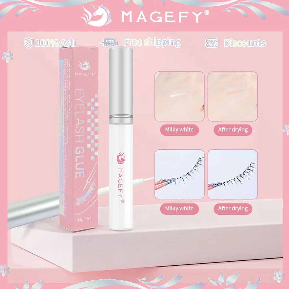 MAGEFY กาวติดขนตาชนิดน้ําติดทนนาน  กาวติดทนนานสําหรับขนตาปลอม EASY TO CLEAN 7614